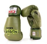 YOKKAO LATE SHOW MUAY THAI BOXING GLOVES 8-16 oz Olive
