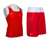 NIKE DRI-FIT Competition Boxing Set Vest Tank Top & Shorts Trunks XS-XXL 3 Colours Black / Red / Blue