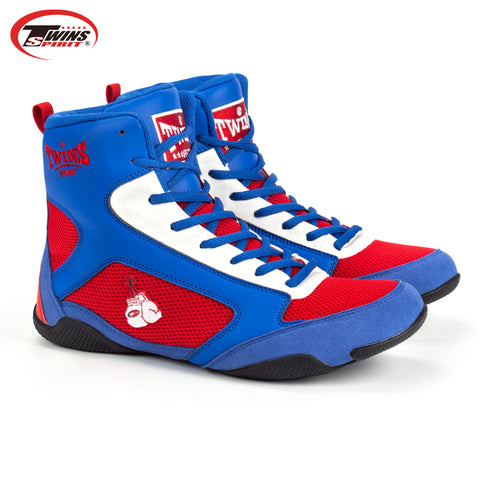 TWINS SPIRIT BOXING SHOES BOXING BOOTS EUR 36-45 RED BLUE WHITE