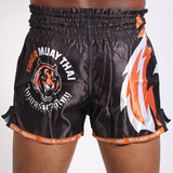 Tiger Signature Muay Thai Boxing Shorts S-XXL Black Orange