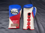 TFM BGVX1 LUXURY HANDMADE PROFESSIONAL COMPETITIONS BOXING GLOVES LACES UP Cowhide Leather 10-12 oz Blue Beige Red