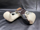 TFM BGVX1 LUXURY HANDMADE PROFESSIONAL COMPETITIONS BOXING GLOVES LACES UP Cowhide Leather 10-12 oz Beige Brown Black