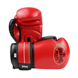 No Boxing No Life Boxing Gloves Kids Extra Wrist Protection Microfiber 4-6 oz Red