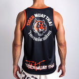 Tiger "Bronco" 1stDry Muay Thai Low-cut Vest Tank Top S-XXL Black