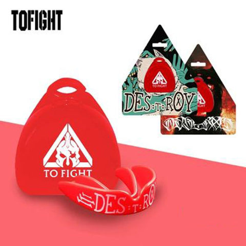 TOFIGHT SPORTS MUAY THAI BOXING MMA MOUTHGUARD JUNIOR AGE 10 under Red