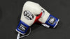 TFM RL2 FORMULATE HANDMADE PROFESSIONAL COMPETITIONS BOXING GLOVES LACES UP Cowhide Leather 8-12 oz White Red Blue