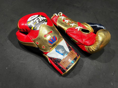 AUCTION OF TFM HANDMADE PROFESSIONAL 'THE HANNIBAL' BOXING GLOVES LACES UP 12 oz