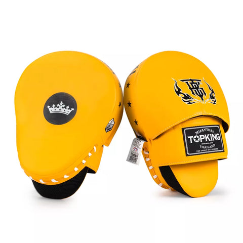 Top King TKFMS SUPER MUAY THAI BOXING MMA PUNCHING FOCUS MITTS PADS Yellow