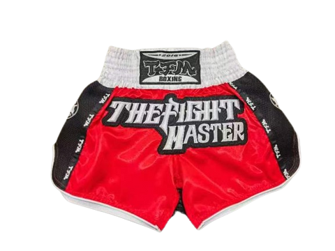 TFM The Fight Master Muay Thai Boxing Shorts XXS-XXXL Red Unisex Adults & Kids