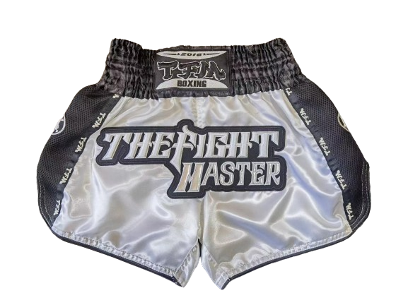 TMF The Fight Master Muay Thai Boxing Shorts XXS-XXXL White Unisex Adults & Kids