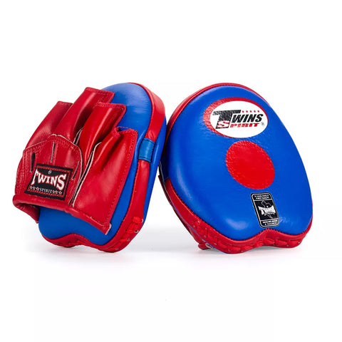 TWINS SPIRIT SPEEED PML-13 MUAY THAI BOXING MMA PUNCHING FOCUS MITTS PADS Leather Blue Red