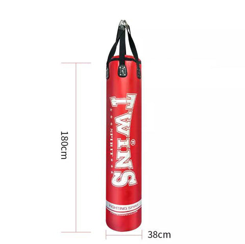 TWINS SPIRIT HBS5 MUAY THAI BOXING MMA PUNCHING HEAVY BAG UNFILLED 38 dia x 180 cm Red