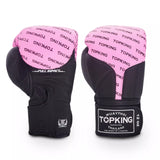 Top King TKBGFI FULL IMPACT MUAY THAI BOXING GLOVES Leather 8-14 oz Black Pink