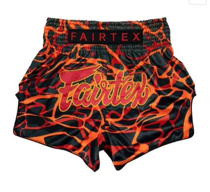 Fairtex MUAY THAI BOXING Shorts S-XXL Magma 'Red' BS1926