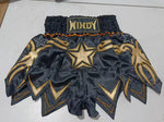 WINDY BSW13-4 MUAY THAI MMA BOXING Shorts M-XXL Black Gold