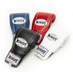 WINDY TBG2 MUAY THAI BOXING PUNCHING BAG GLOVES OPEN THUMB Leather M-XL Red