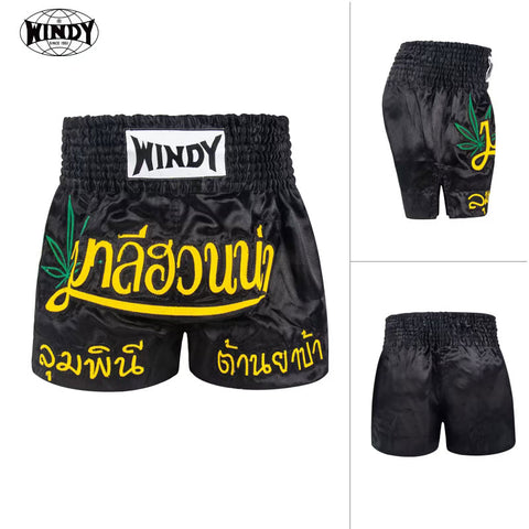 WINDY 7BSS MUAY THAI MMA BOXING Shorts M-XXL Black Yellow