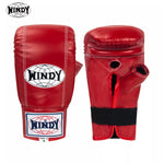 WINDY TBG2 MUAY THAI BOXING PUNCHING BAG GLOVES OPEN THUMB Leather M-XL Red