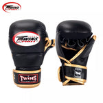 TWINS SPIRIT GGS14 MMA GRAPPLING GLOVES THUMB ENCLOSURE S-XL Black Gold