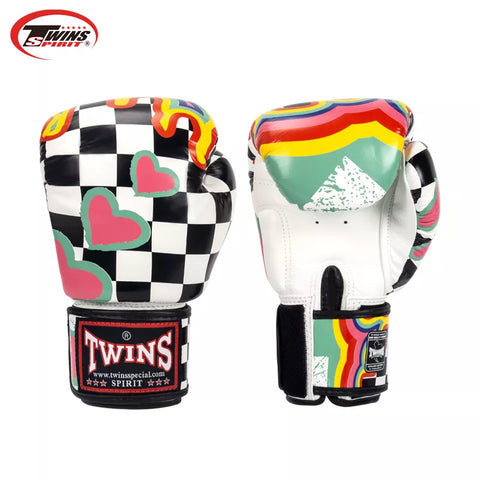 TWINS SPIRIT MUAY THAI BOXING GLOVES 8-16 oz FBGVL3-65 White