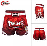 Twins Spirit 180 MUAY THAI MMA BOXING Shorts S-XXL Red