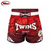 Twins Spirit 180 MUAY THAI MMA BOXING Shorts S-XXL Red