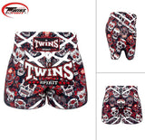 Twins Spirit TBS-Calaveras MUAY THAI MMA BOXING Shorts S-XXL Red