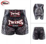 Twins Spirit TBS-RANGDA MUAY THAI MMA BOXING Shorts S-XXL Black