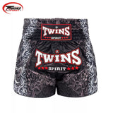 Twins Spirit TBS-RANGDA MUAY THAI MMA BOXING Shorts S-XXL Black