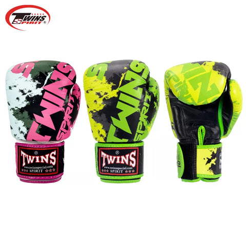 TWINS SPIRIT CANDY MUAY THAI BOXING GLOVES 8-16 oz FBGVL3-61 2 Colours