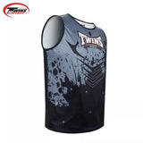 Twins Spirit WX2404 Muay Thai Boxing Vest Tank Top S-XXL Black