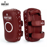 FIGHT DAY FKP4 MUAY THAI BOXING MMA KICK PADS LIGHT WEIGHT PAIR 33 x 21 x 8.5 cm Red