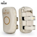 FIGHT DAY FKP4 MUAY THAI BOXING MMA KICK PADS LIGHT WEIGHT PAIR 33 x 21 x 8.5 cm Beige