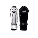 TWINS SPIRIT FSGL10-66 MUAY THAI BOXING MMA SHIN GUARD PROTECTOR Leather S-XL White