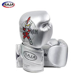 RAJA MUAY THAI BOXING GLOVES Breathable Extra Protection Cooltex PU Leather Kids Size 6 / 6plus oz Ultraman