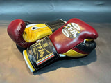 TFM RL3 HANDMADE PROFESSIONAL BOXING GLOVES 16 oz Maroon Yellow Black