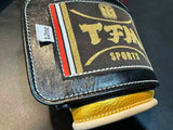 TFM RL3 HANDMADE PROFESSIONAL BOXING GLOVES 16 oz Maroon Yellow Black