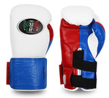 No Boxing No Life BOXING GLOVES SEEK DESTORY Microfiber 8-16 oz Red White Blue