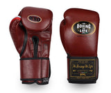 No Boxing No Life Blood and Sweat WBO Boxing Gloves Velcro closure Cowhide Leather 10-16 oz Vintage Brown