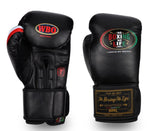 No Boxing No Life Blood and Sweat WBO Boxing Gloves Velcro closure Cowhide Leather 10-16 oz Black