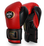 No Boxing No Life GEL Boxing Gloves Velcro closure Microfiber 10-16 oz Red Black