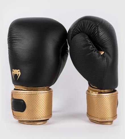 Venum Coco Monogram Pro Lace Up Boxing Gloves - Intense Black 10 oz