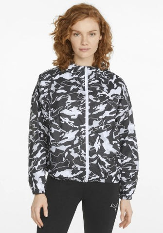 CLEARANCE Puma Modern Sports AOP Loose-fit Windbreaker Size XS-M Black