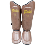 FAIRTEX SP9 ULTRA ERGO SHIN GUARD PROTECTOR S-XL BROWN