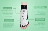 TEEWOO WT Approved TKD Taekwondo Foot Protectors Unisex Size XXS-XXL Black White