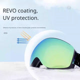 High Experience Snowboarding Ski Outdoor Protection UV Protection Anti-fog Magnetic Goggles Adult Unisex Pink Palm Strap