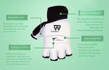 TEEWOO WT Approved TKD Taekwondo Fight Gloves Unisex Size XXS-XXL Black White