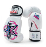 YOKKAO RAZOR WIRE MUAY THAI BOXING GLOVES 8-16 oz White