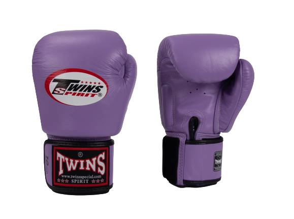 Twins Spirit BGVL3 MUAY THAI BOXING GLOVES Leather 8-16 oz Light Purple