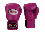 Twins Spirit BGVL3 MUAY THAI BOXING GLOVES Leather 8-16 oz Dark Pink
